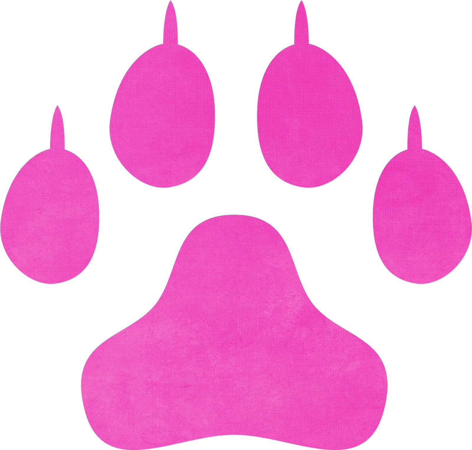 Pink Paw Sticker Print Grunge Texture Cat Dog Funny Cute Pet Adopt (4 Inch)