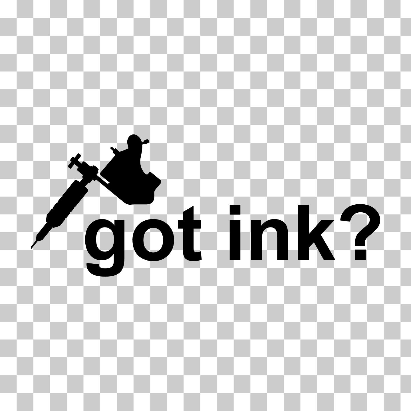 Got Ink? Custom Vinyl Sticker Decal Tattoo Gun Parlor Artist Inked