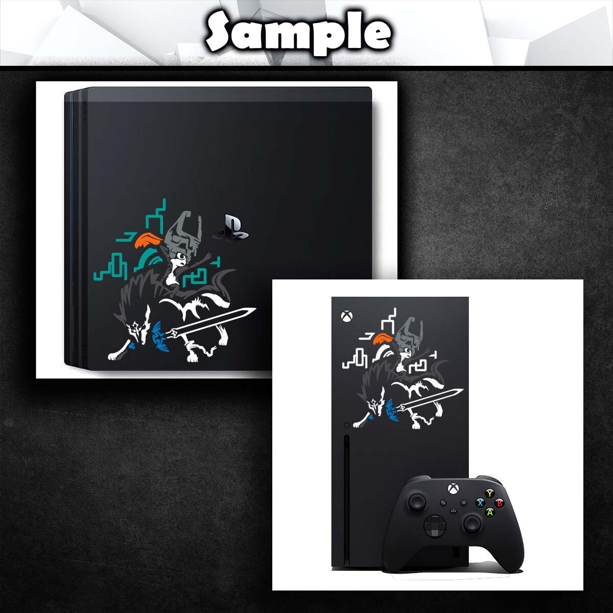 Wolf Link Midna Vinyl Decal (Legend of Zelda Video Games Car Laptop PC Tower)