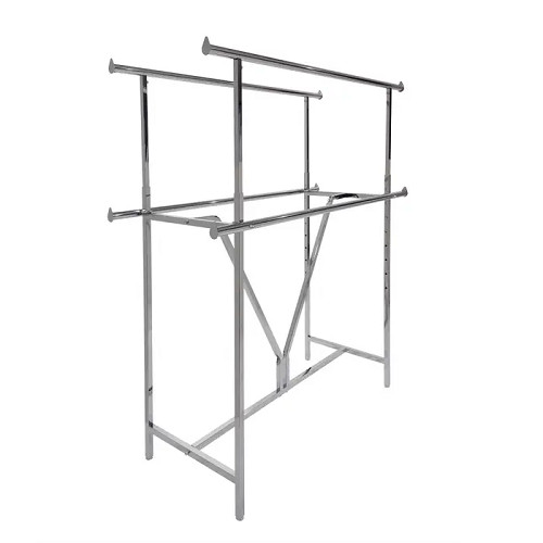 Econoco KH2 Clamp-On Hangrail Double Bar Racks K40 & K41 (Pack of 2)