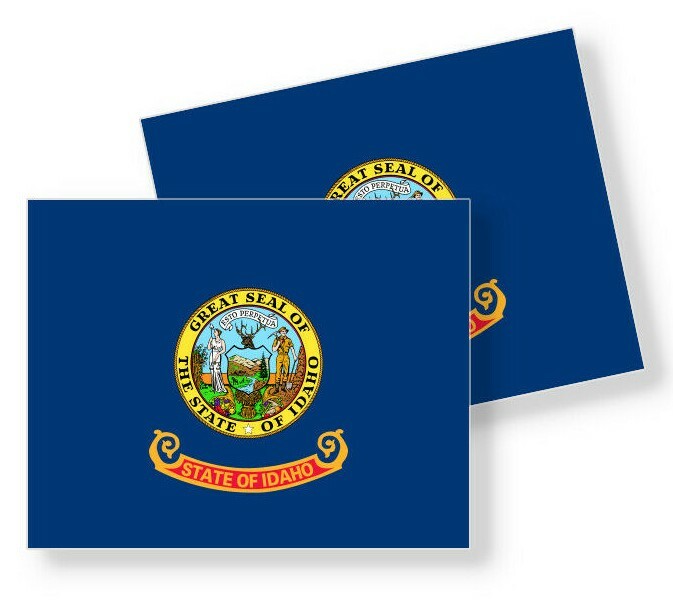 Idaho State Flag – Set of 4 Vinyl Sticker / Adhesive Decals Various Sizes