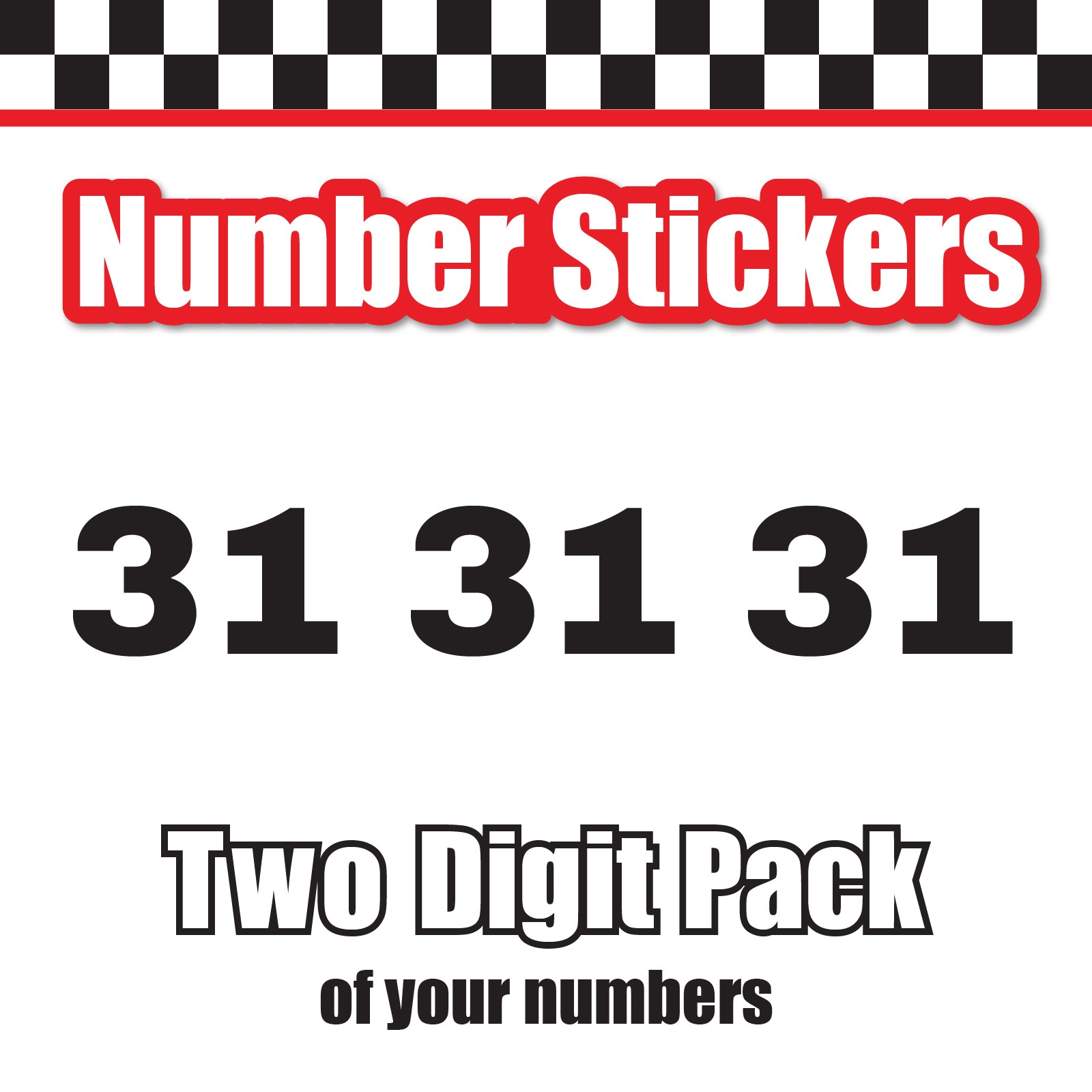 3x 3 Digit Custom Single Number Stickers Decal Locker Door Mailbox Archivo