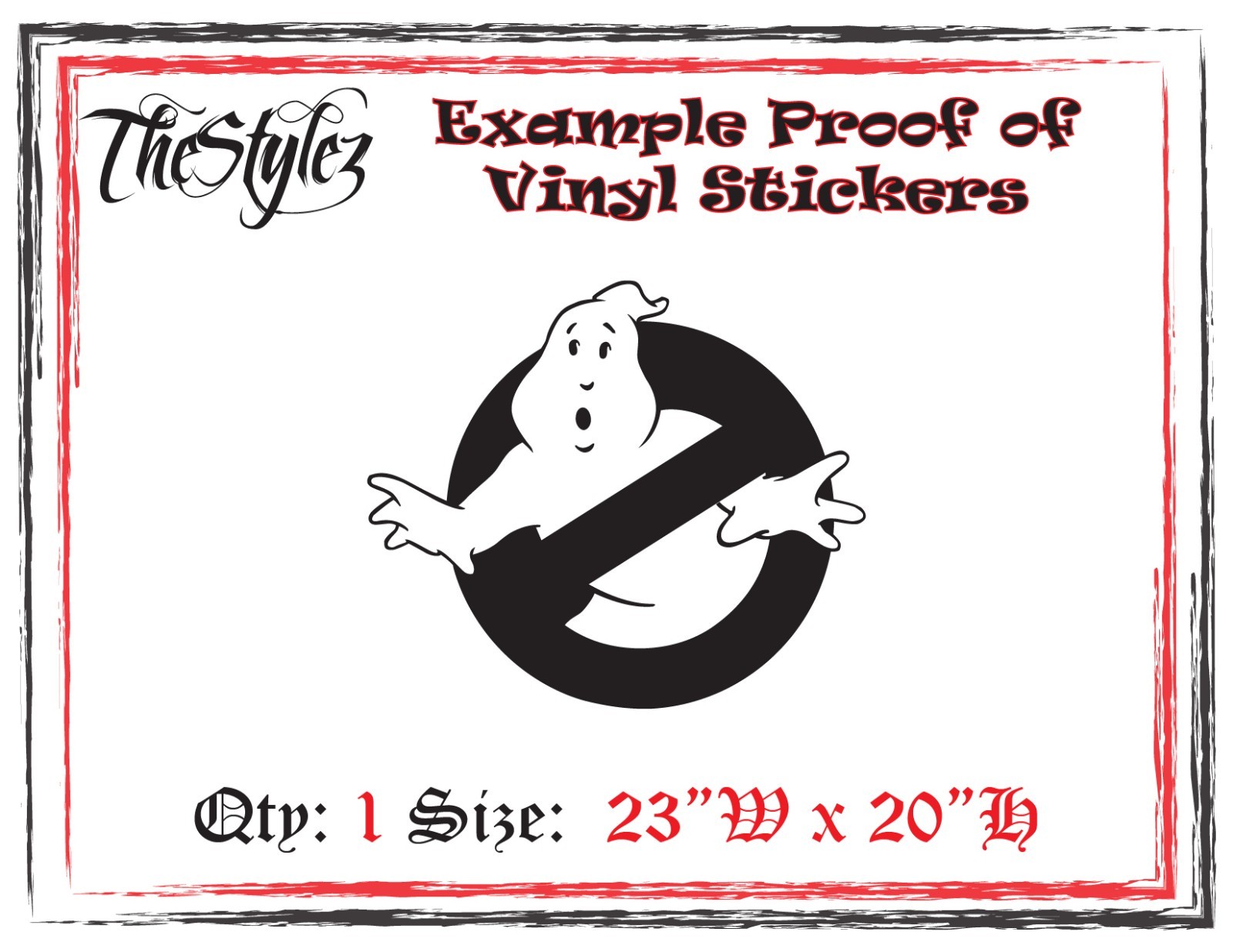 Ghostbusters Cartoon logo Wall Vinyl Sticker