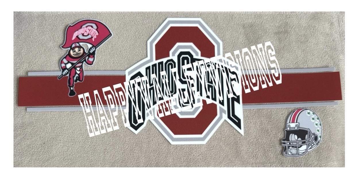 OHIO College University UV DTF Transfer Sticker Cup Wrap DIY Cups Bottles Etc.