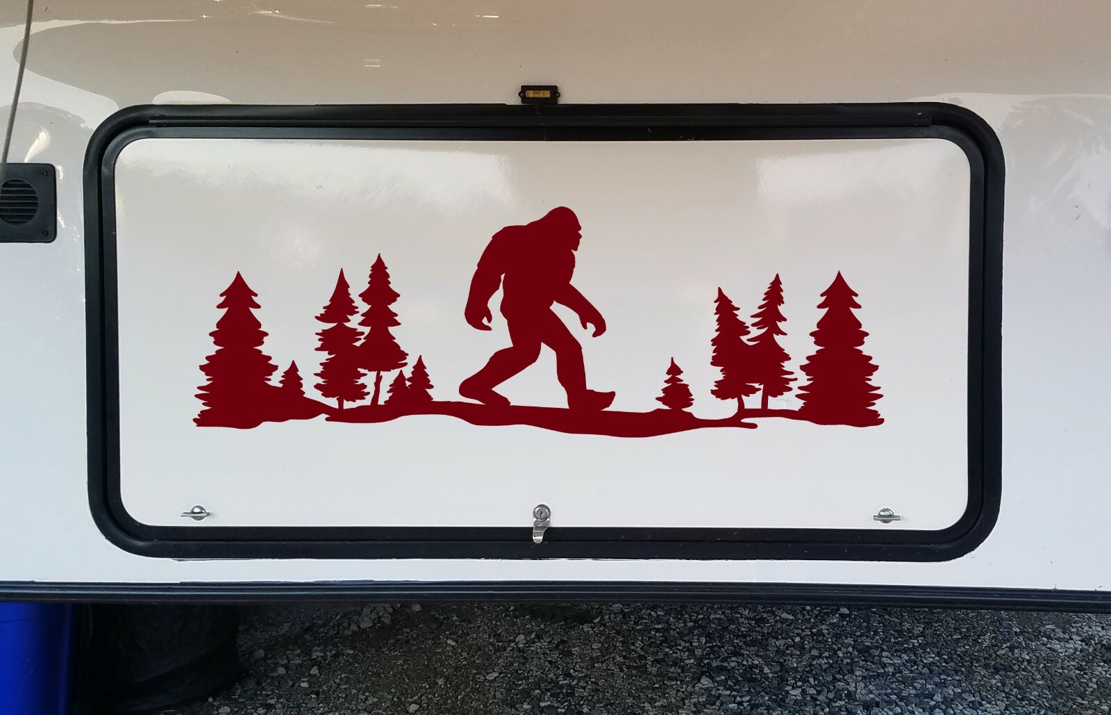Bigfoot Forest Scene V1 – Sasquatch PNW RV Camper Graphics – Die Cut Sticker