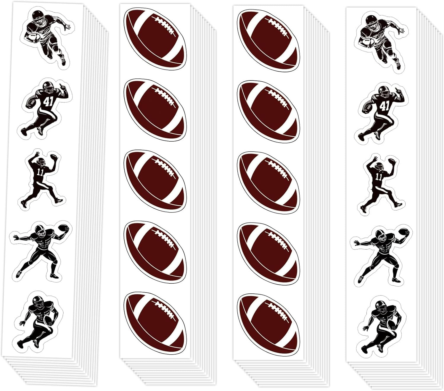 480Pcs Rugby Football Stickers, Football Helmet Face Rugby Decals, Sports Sticke