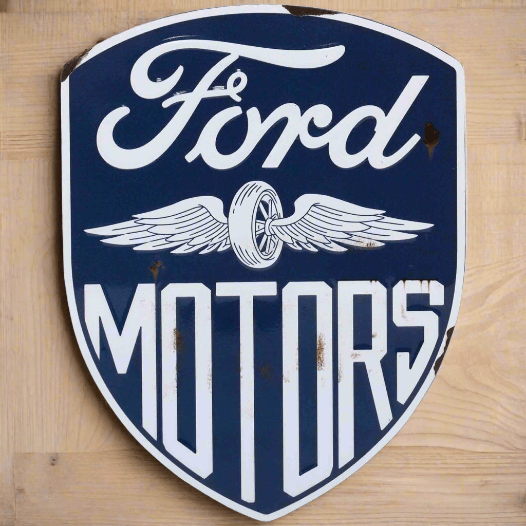 Ford Motors Vintage Shield Metal Magnet (4" x 5")