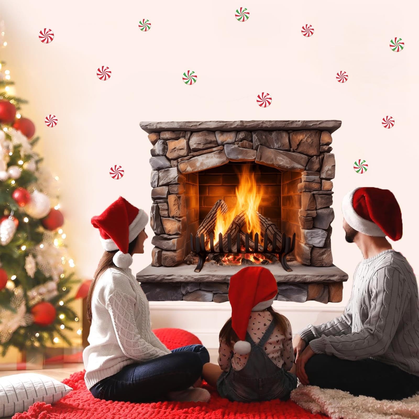 Large Christmas Wall Decals Christmas Wall Decoration Vinyl Sticker Peel and …