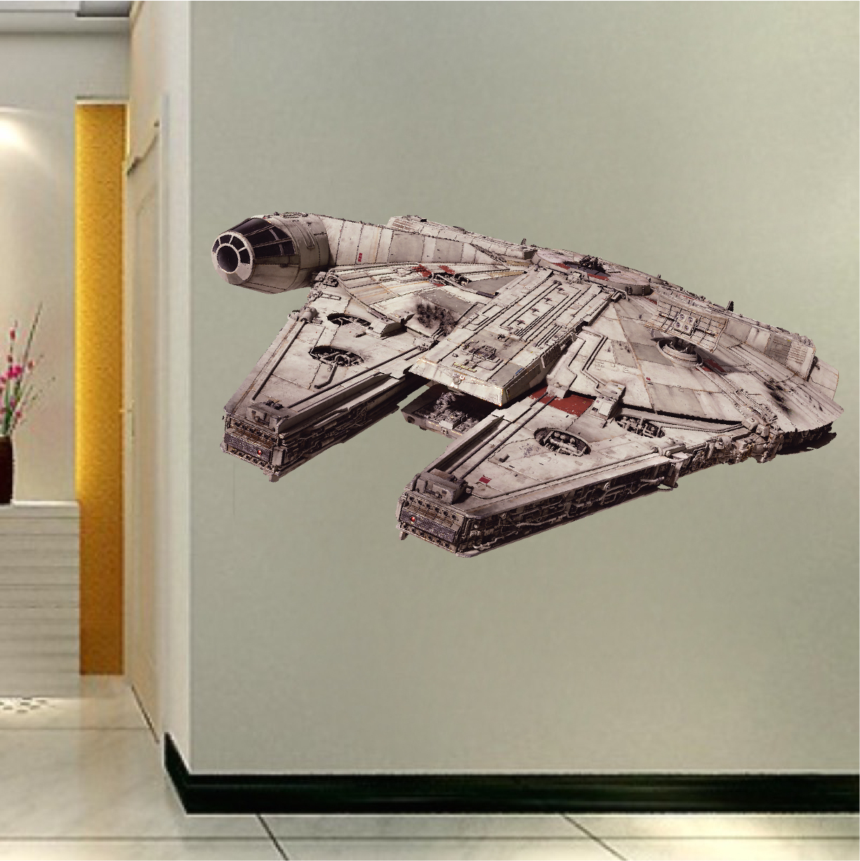 Millennium Falcon Star Wars Decal Wall Sticker from Return of the Jedi s28