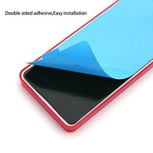 2Pcs Plastic Rectangular Stick-on Reflector Sticker () 3.70 x 1.73 in Red