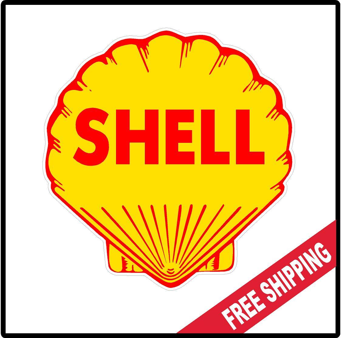 Shell Gas Vintage Vinyl Wall logo Decal Sticker Oil Gasoline Old