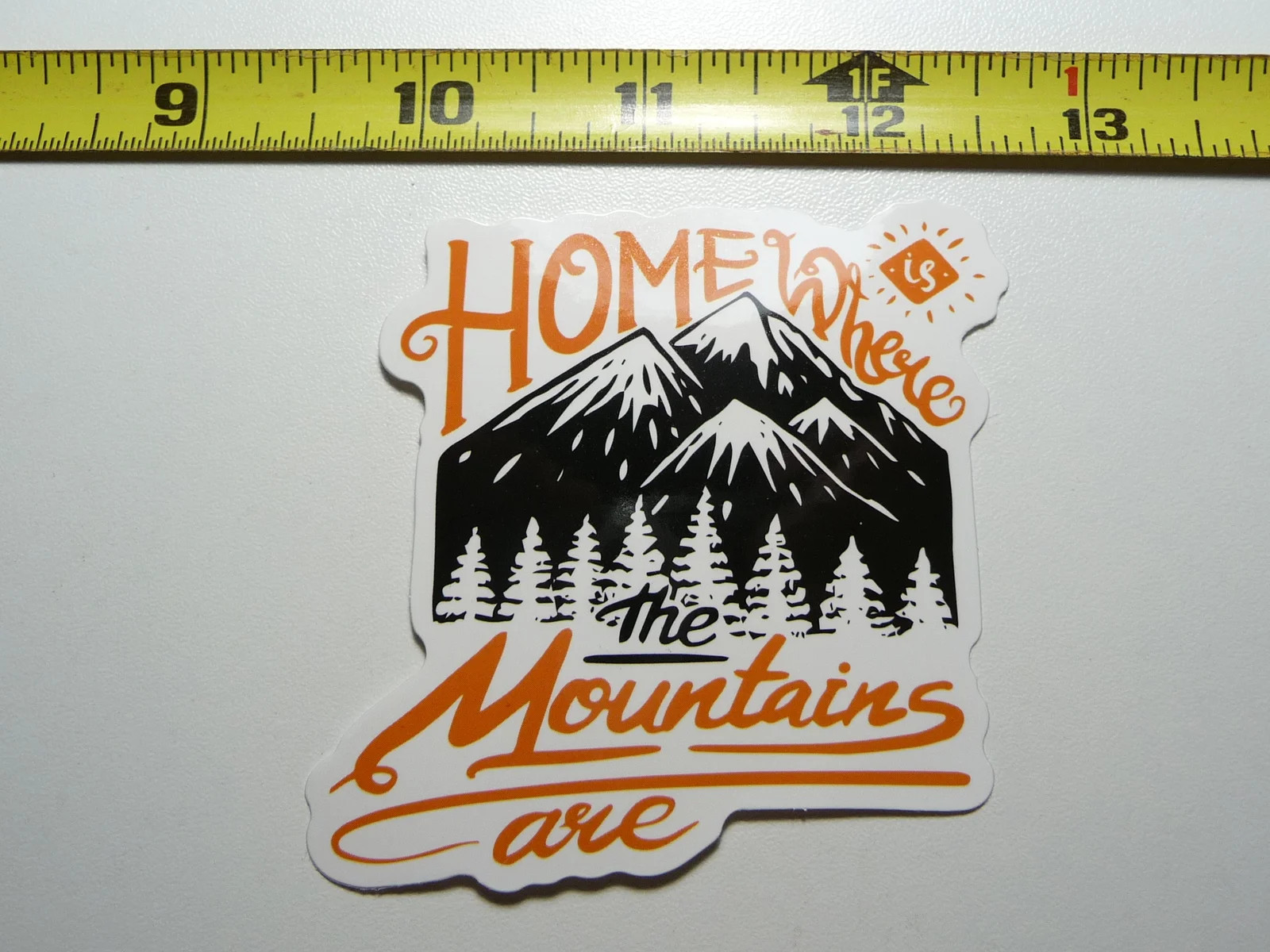 HOME IS WHERE THE MOUNTAINS ARE SMALL STICKER DECAL CAMPING S HIKING NATURE