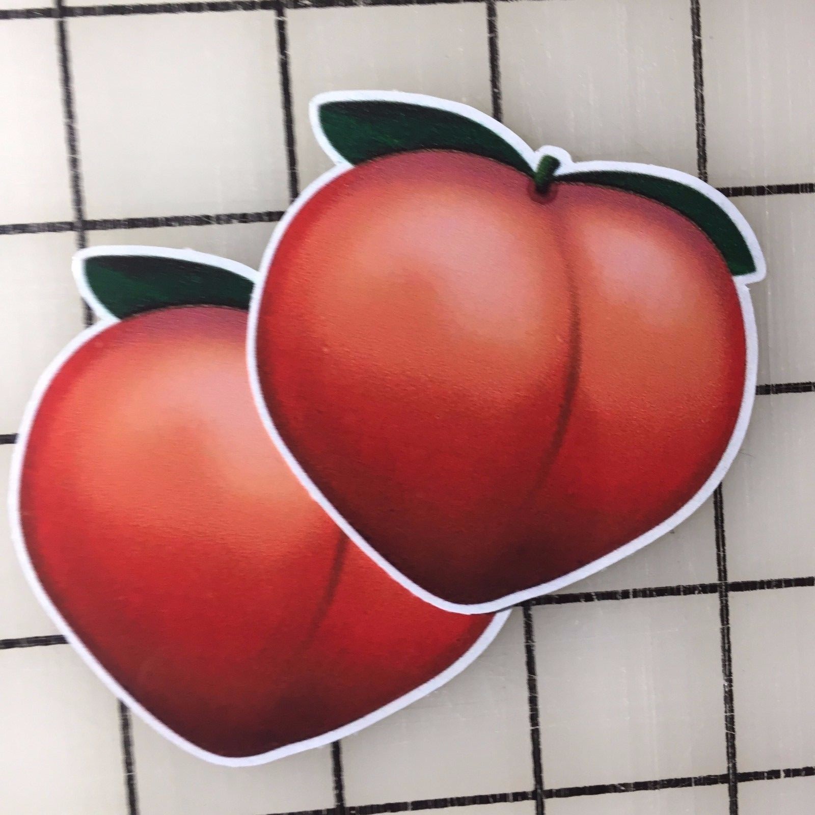 Peach Emoji 2.5" Wide Multi-Color Vinyl Decal Sticker – BOGO