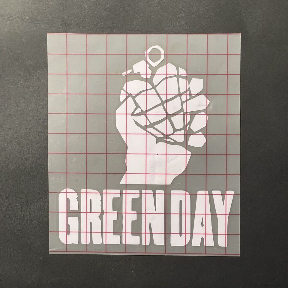 Green Day Grenade Car Decal Vinyl Band Logo Glossy Bumper Sticker Punk Alt Pop