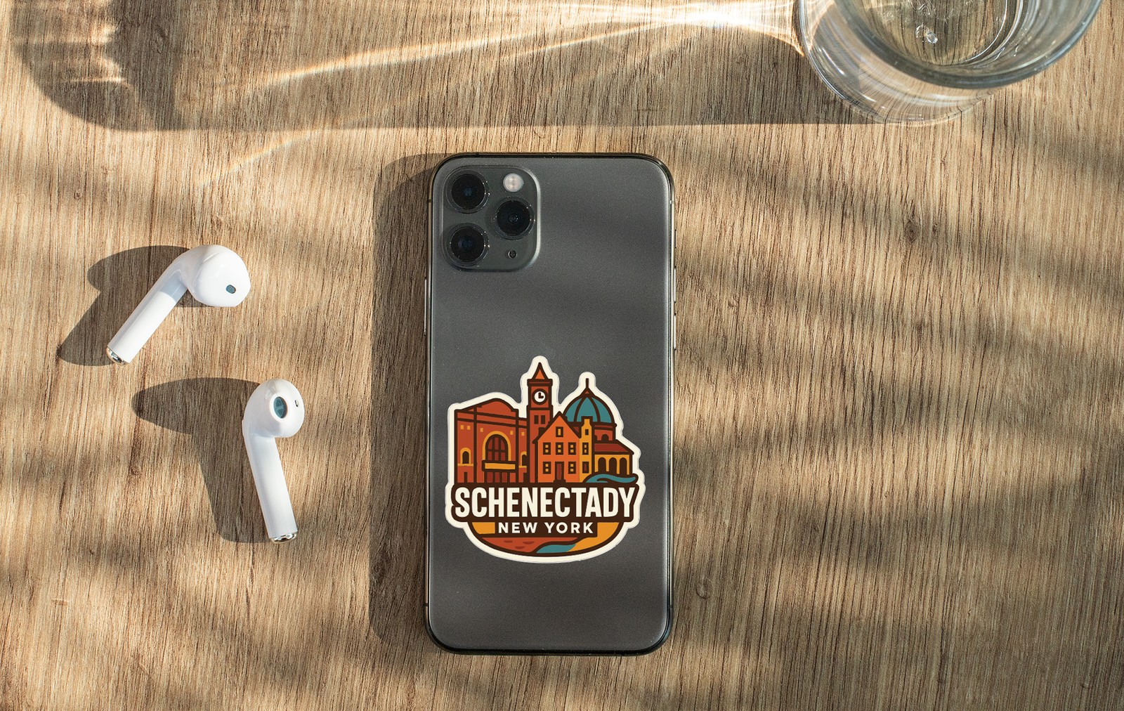 Schenectady Sticker Decal Vinyl Die-Cut City Skyline Landmark Design
