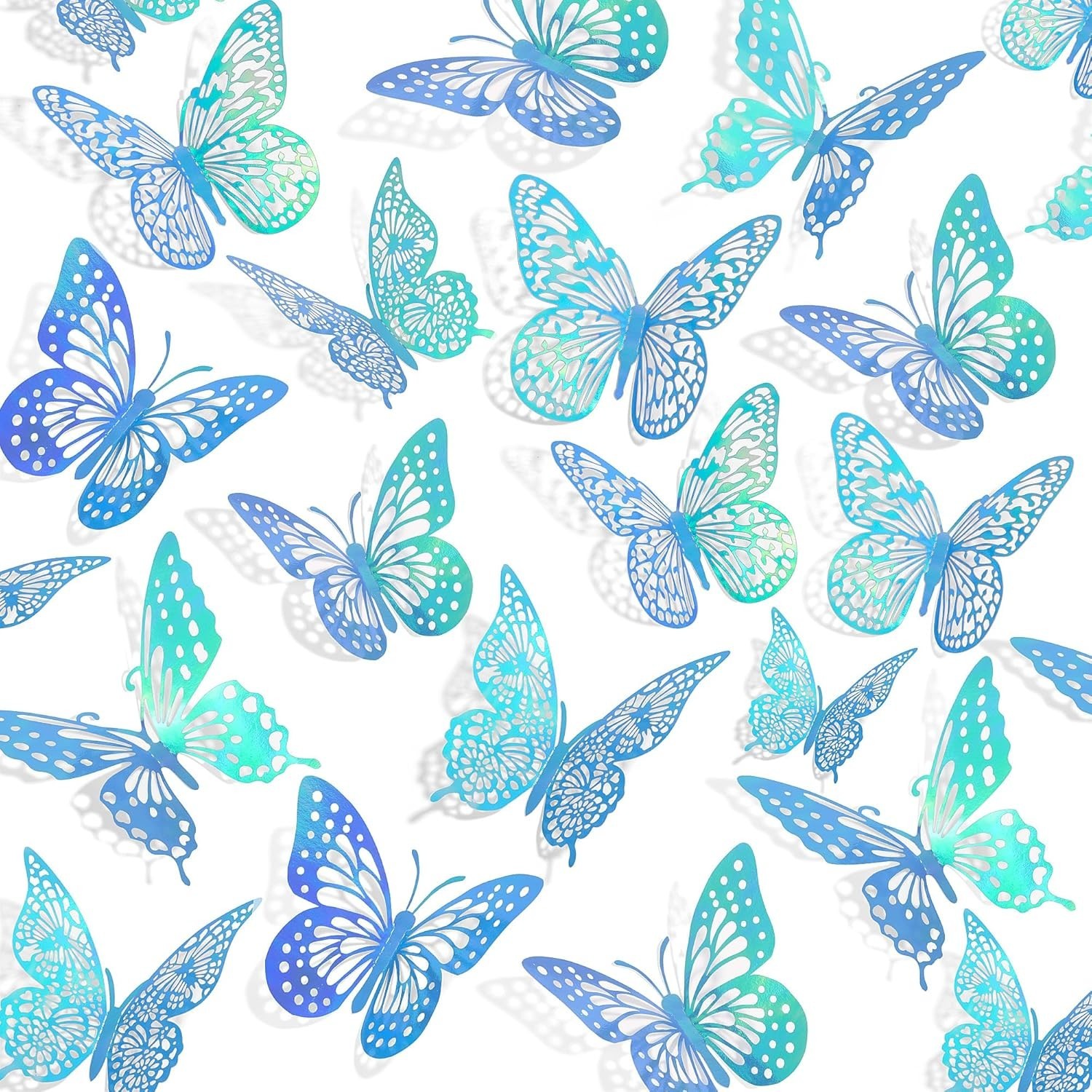3D Butterfly Wall Decor – 48 Pcs, 4 Styles, 3 Sizes – Removable Stickers for …