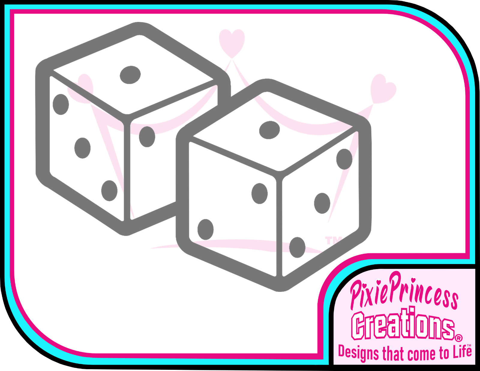 Dice I Vinyl Sticker Car Vehicle Wall Art Poster Bedroom Window Lucky Roll Decal