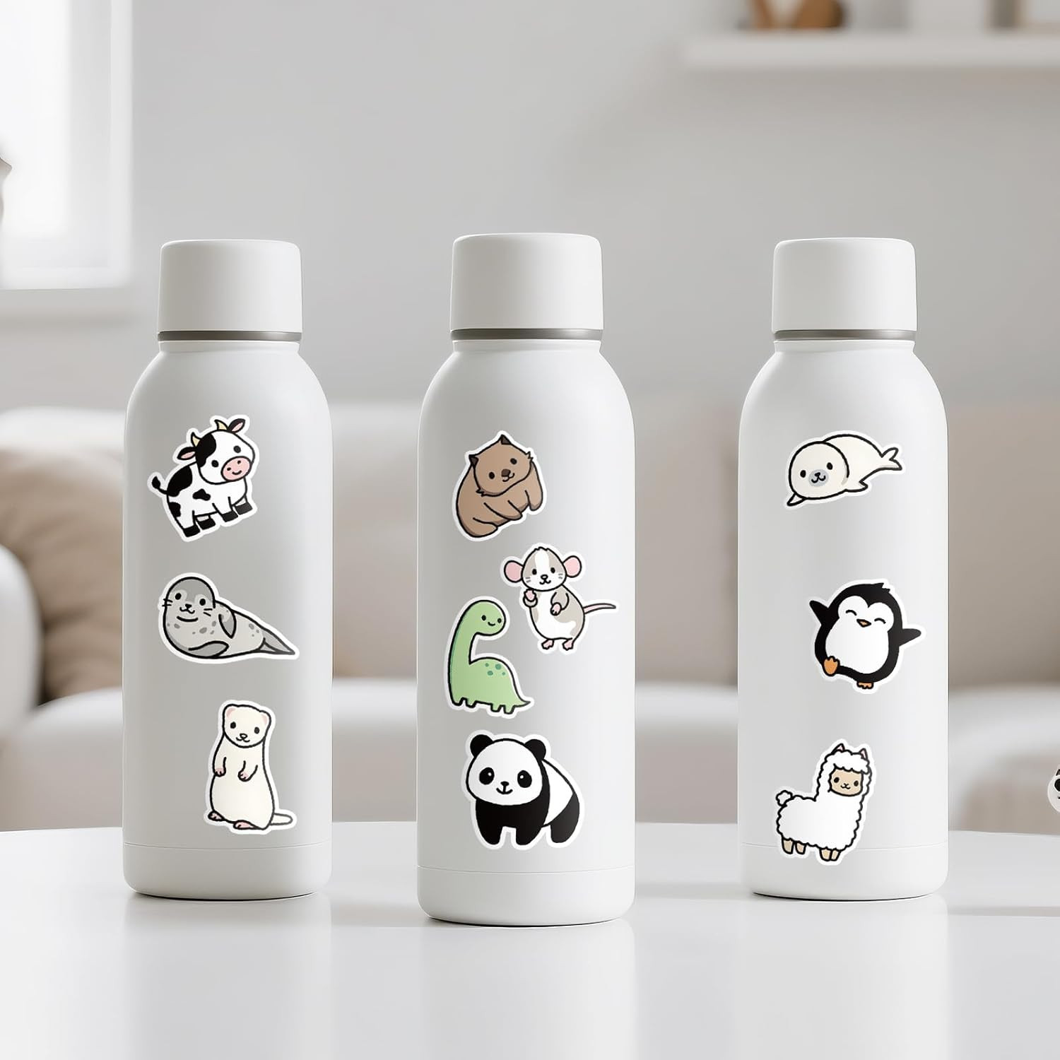 200Pcs Animal Stickers Assorted Waterproof Vinyl Decals for Kids and Toddlers