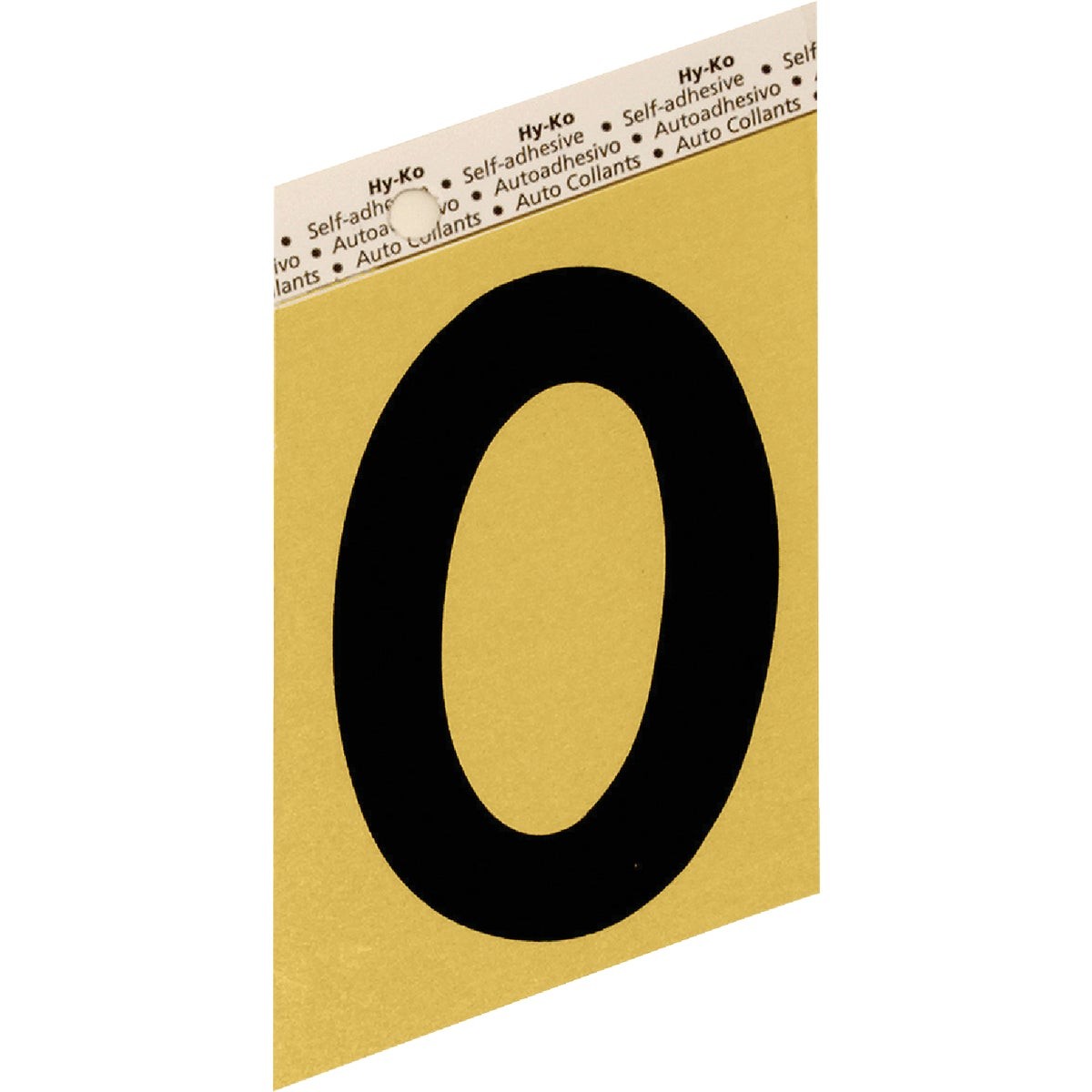 Hy-Ko Aluminum 3-1/2 In. Non-Reflective Adhesive Number Zero GG-25/0 Pack of 10