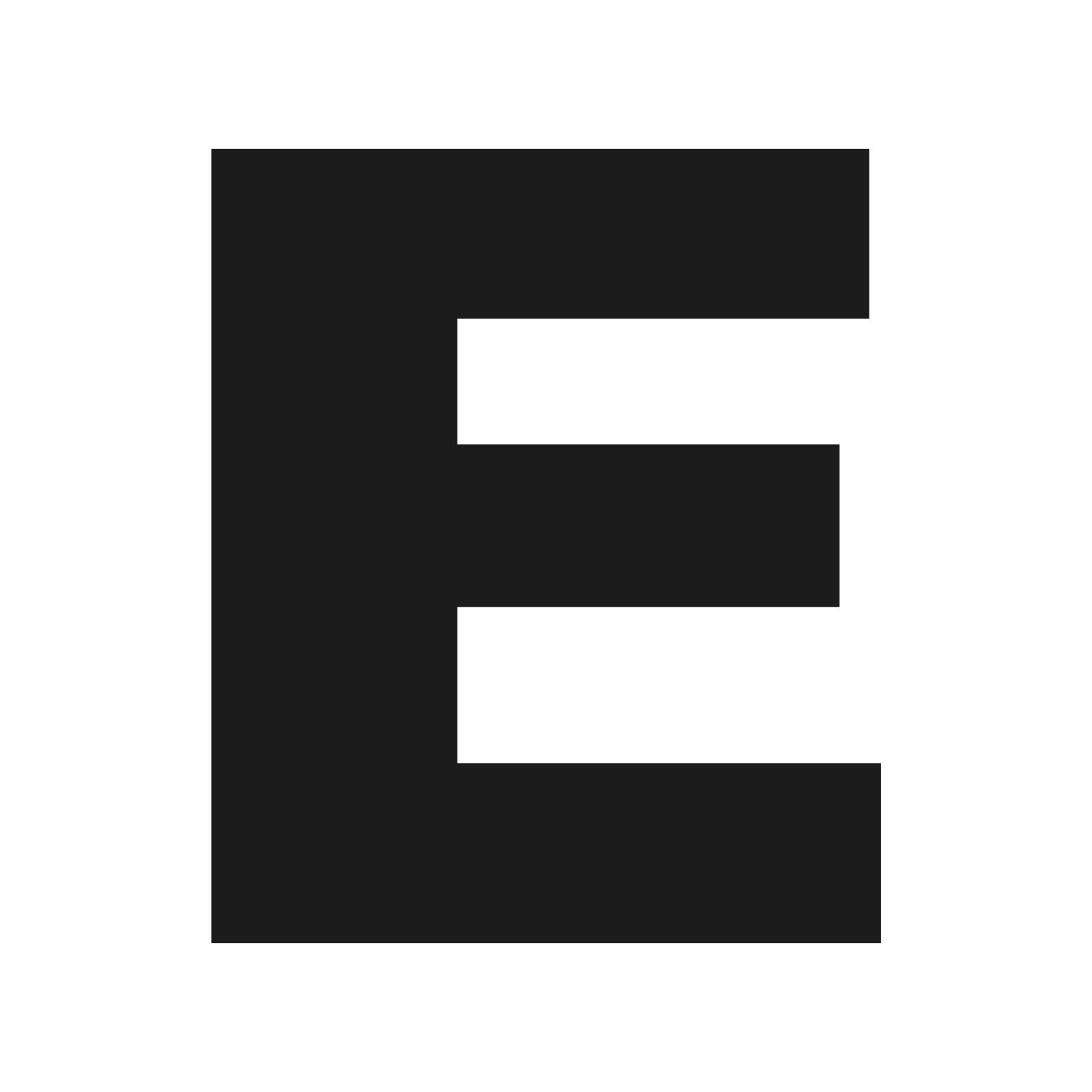 Letter E Initial Arial Black font Vinyl Sticker Decal Monogram Diploma