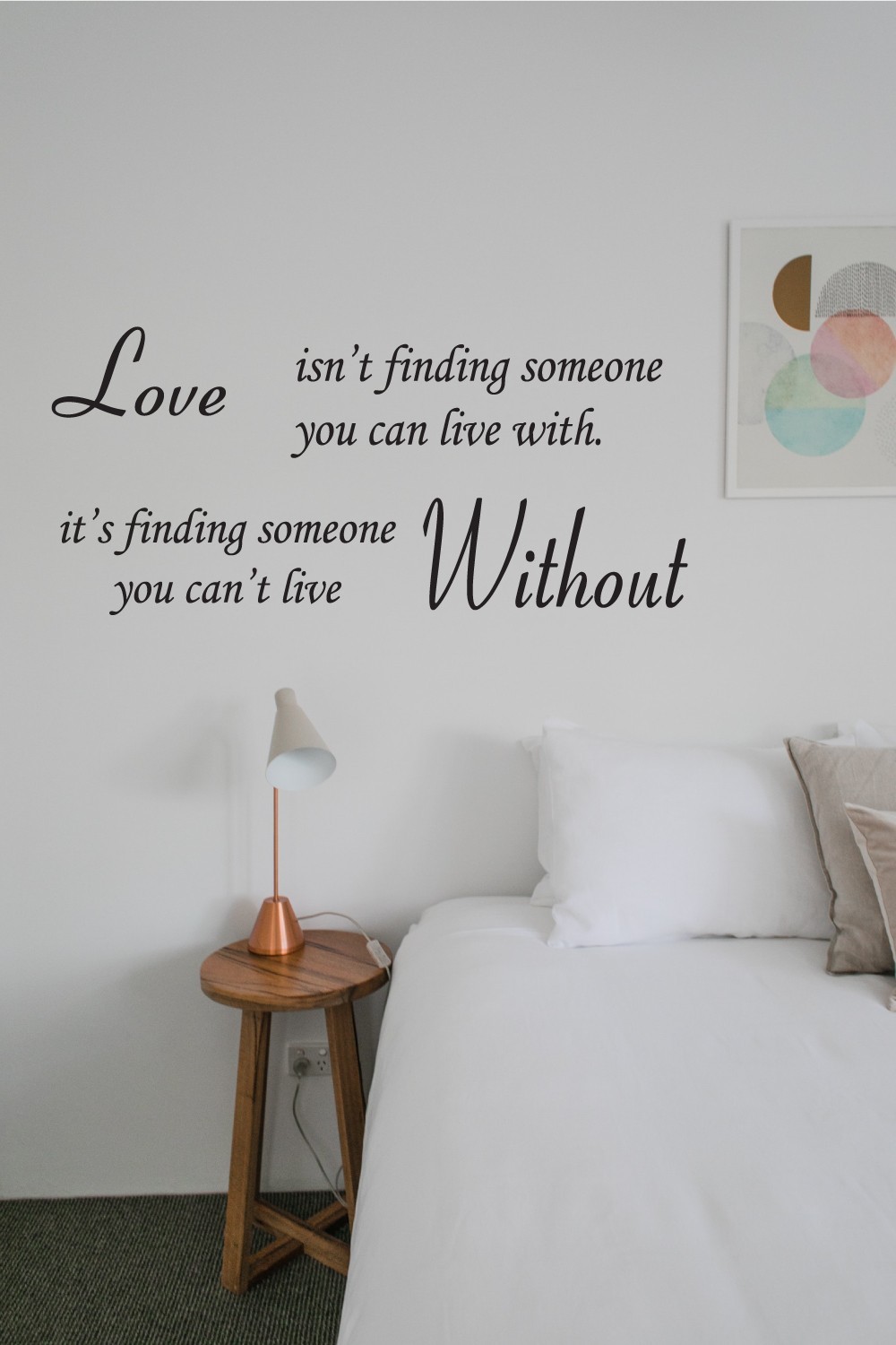 Love Without Quote Sticker Vinyl Wall Art Inspirational Saying Home Decor Decal