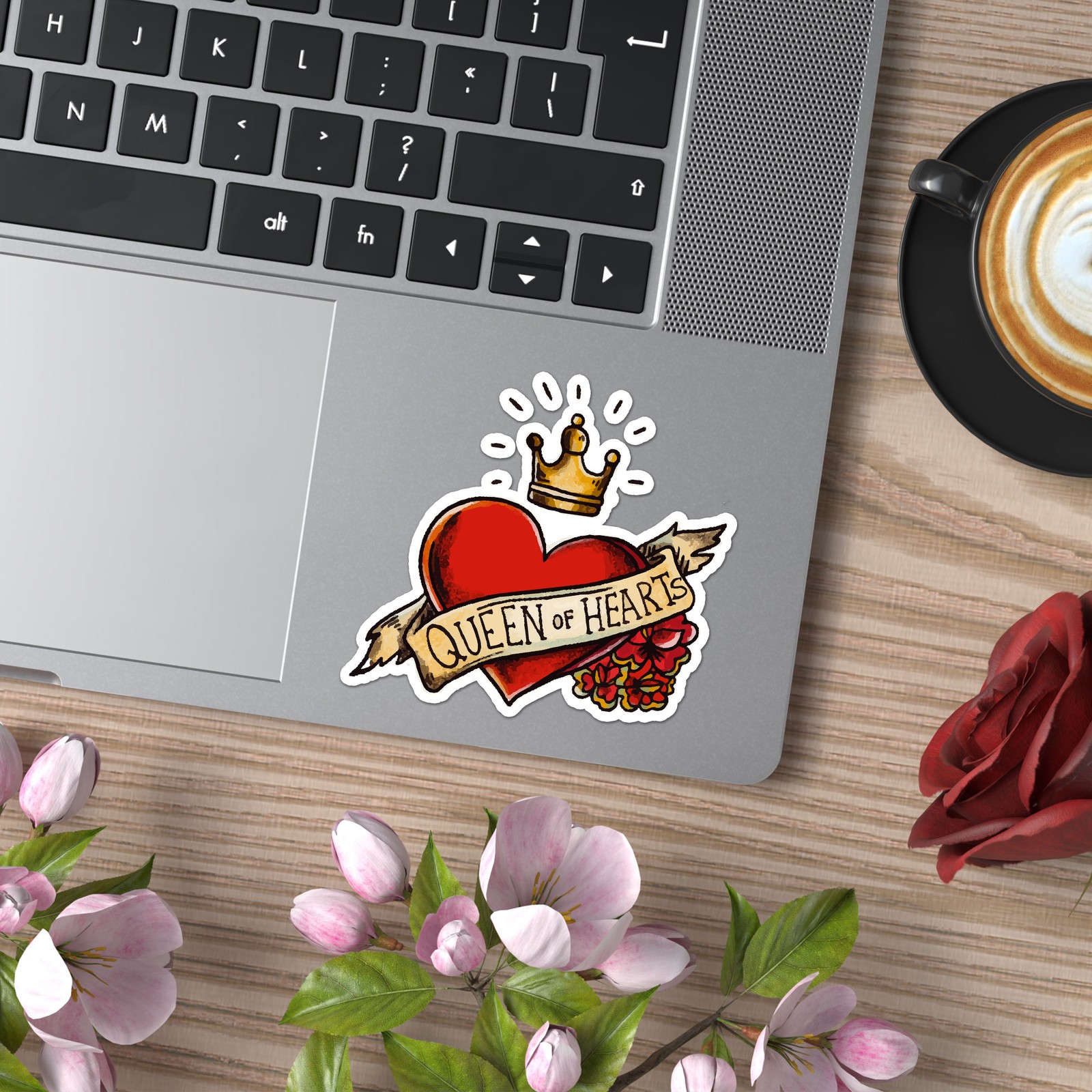 Queen Of Hearts – Vinyl Decal Sticker – Car Window Laptop – ebn7765