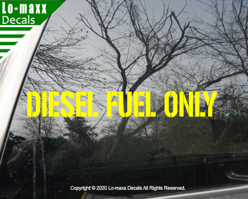 Diesel fuel Only Military Stencil Font Superior High Quality Die Cut Vinyl Decal
