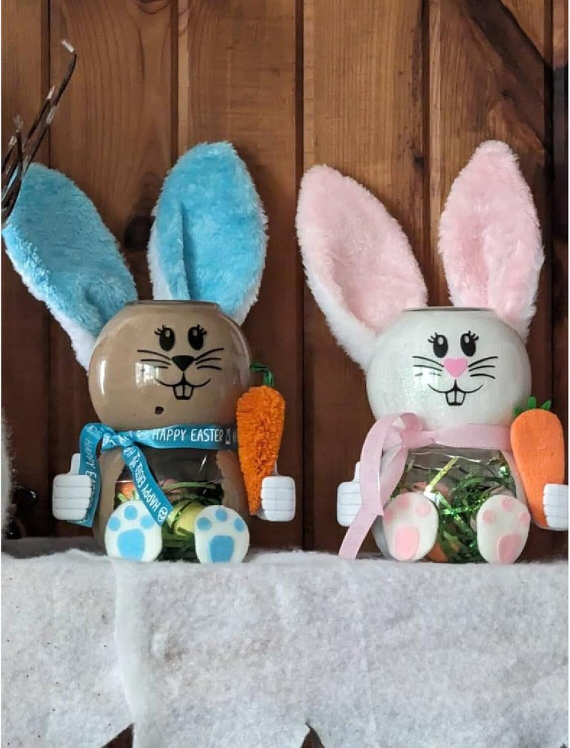 18 Pcs Easter Bunny Face Vinyl Decals – Bunny Faces DIY Craft Vinyl Art Stickers