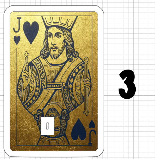 Jesus Gold Playing Card ATM Debit Credit Sticker Skin Christ God Christian King