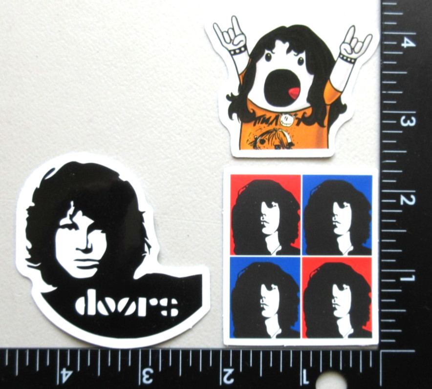 🔥THE DOORS ROCK BAND JIM MORRISON & ROCK N ROLL GUY MUSIC COLLECTIBLE STICKERS