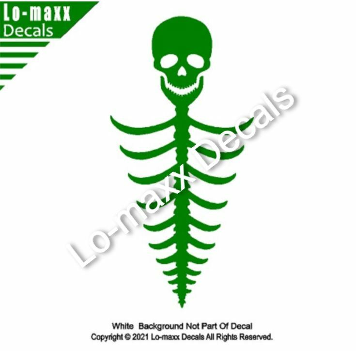 Skull And Ribs Triangle Original Custom Art High Quality Die Cut Vinyl Decal