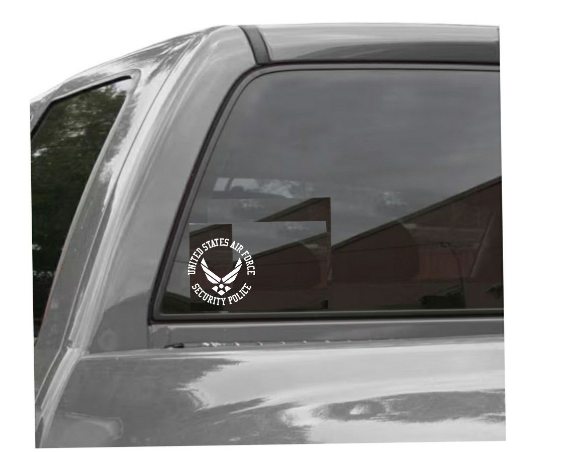 UNITED STATES AIR FORCE SECURITY POLICE Vinyl Window Decal U.S.A.F.