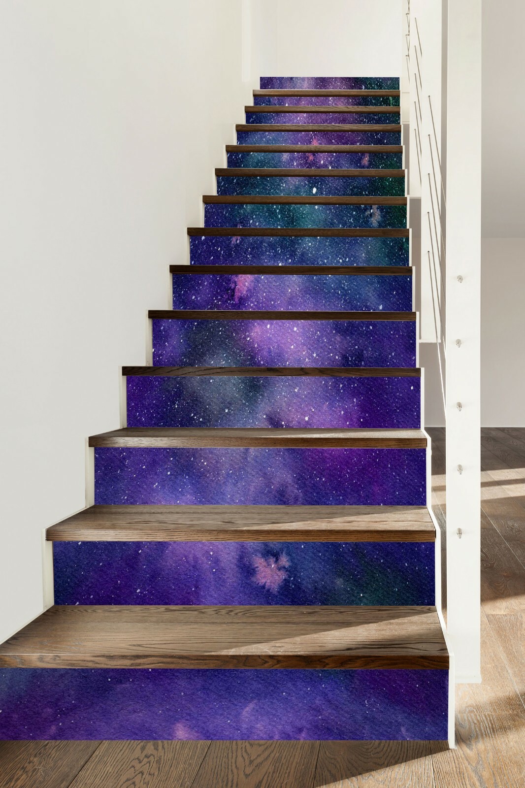 3D Dreamy Purple ZHU999 Stair Risers Decoration Photo Mural Vinyl Wallpaper Amy