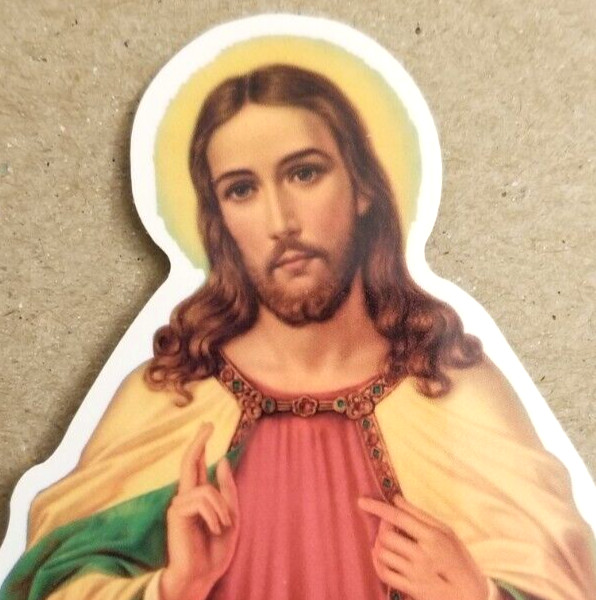 Jesus Sticker God Catholic Holy Rosary Christian Spiritual Religious Rainbow