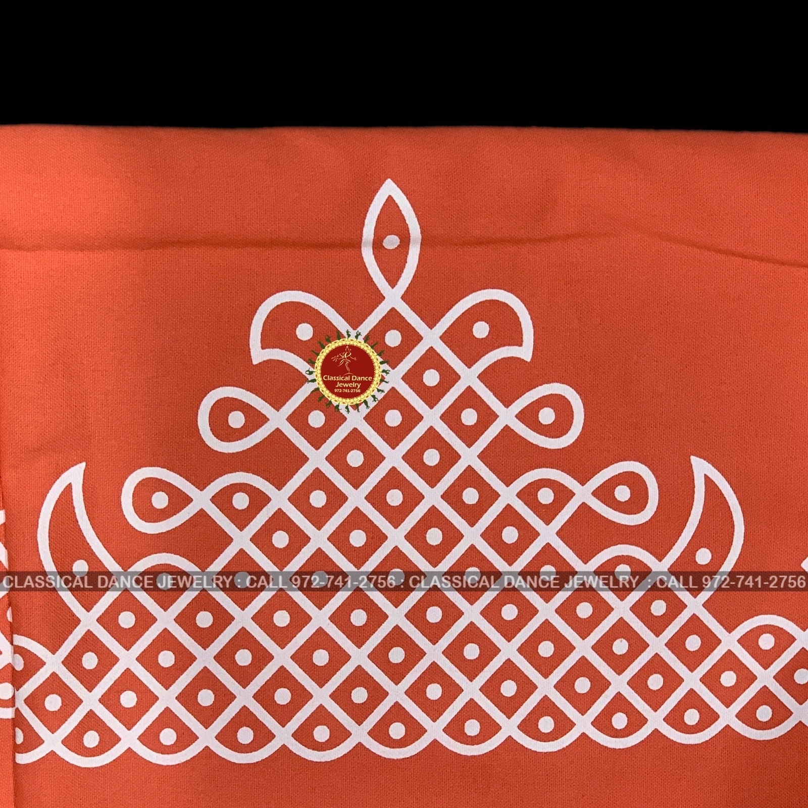 PEACH Muggu Rangoli Kolam Cotton Back Drop Cloth Ammavaru Weddings Puja