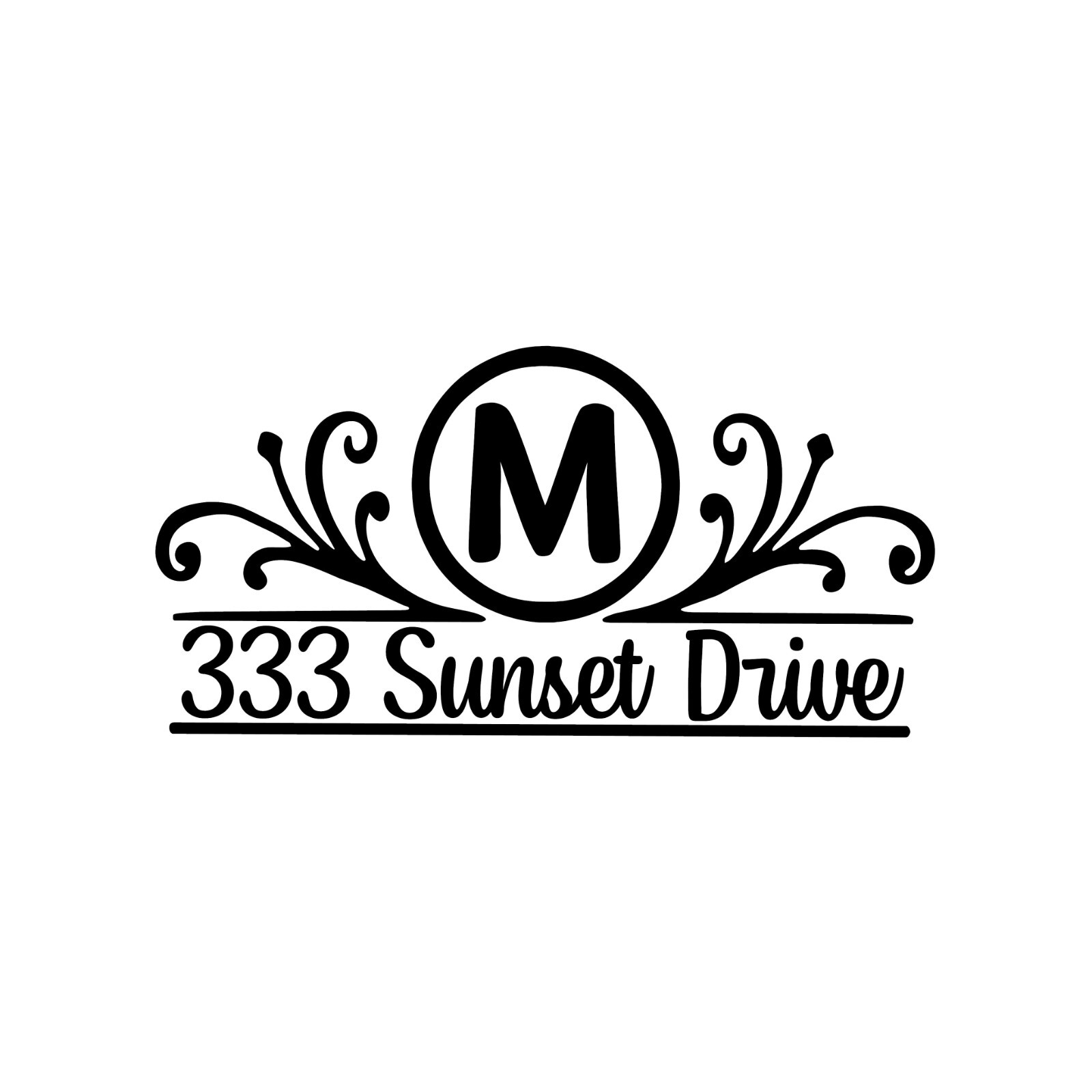 Set of 2 Personalized Scroll Vinyl Decals for Mailbox-Custom Made