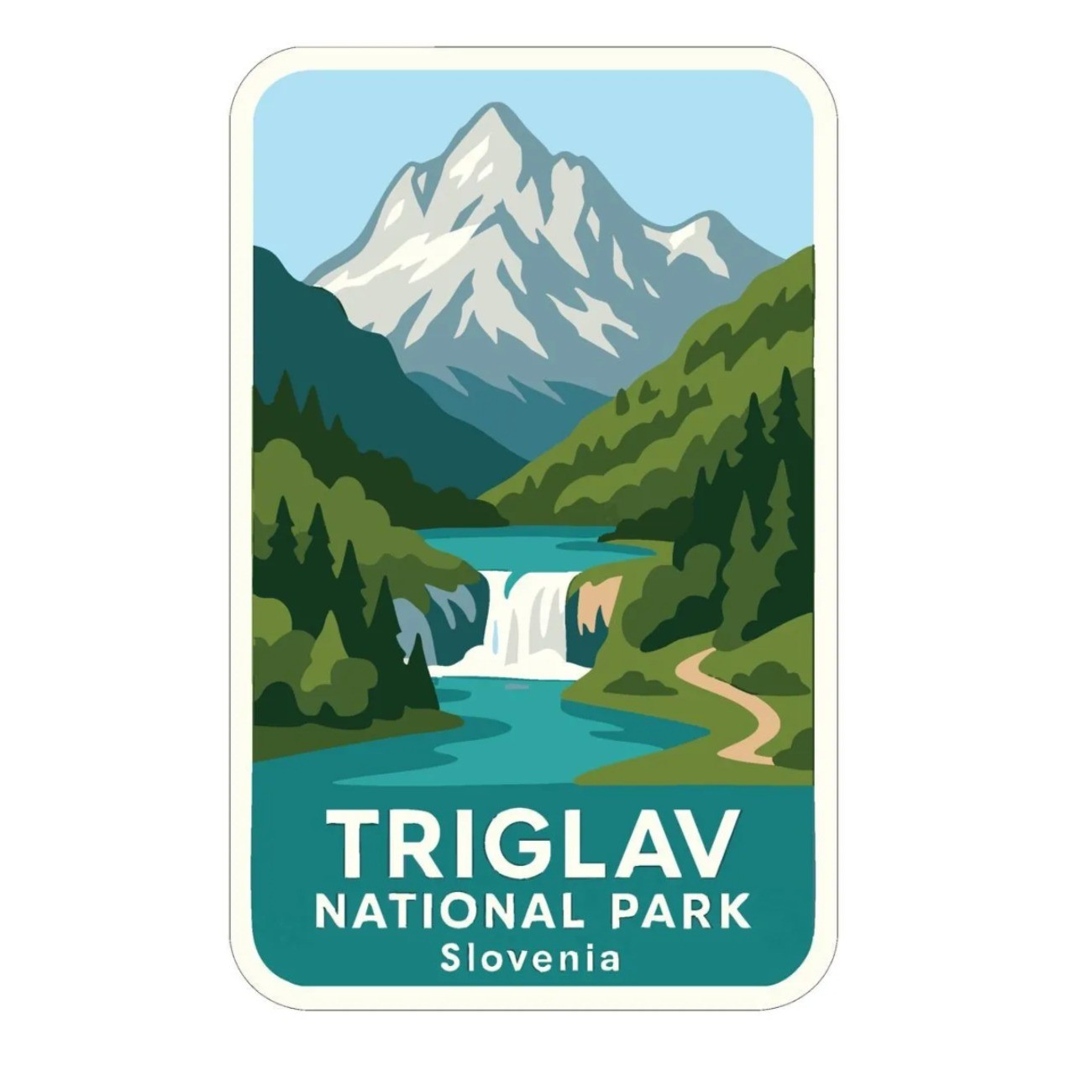 Triglav Slovenia Iron On Heat Transfer Vinyl HTV Die-Cut World National Parks