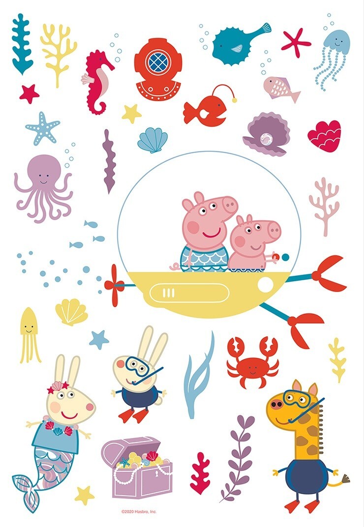 Peppa Pig Wall Stickers Set Adventure Large decals girls bedroom 65×42.5 cm