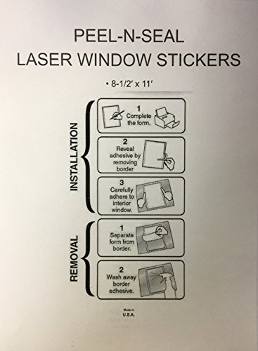 Plain White Addendum Car Window Stickers with Adhesive (Blank) 250 Qty. (8.5