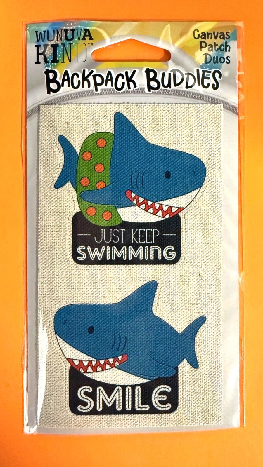 SHARK SMILE 2 PACK DIE CUT CANVAS 2.5" DECALS STICKERS FOR CLOTH FREE SHIP