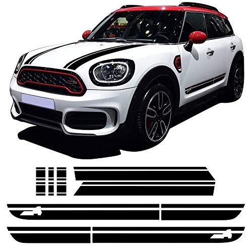 Hood Bonnet Side Skirt Racing Stripes Graphics Sticker Trunk Rear Decal