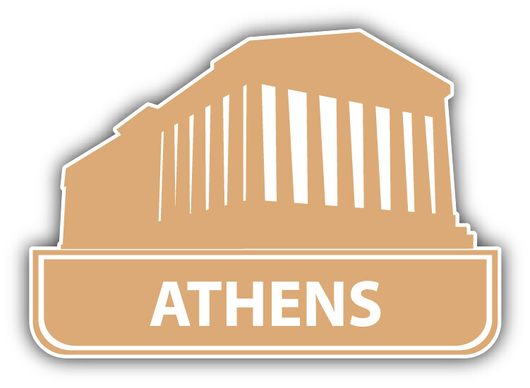 Athens City View Greece Car Bumper Sticker Decal