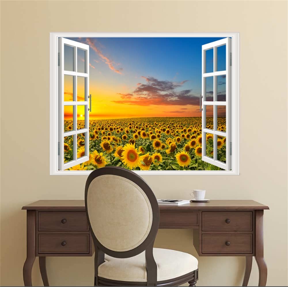 -Adhesive Wall Sticker Romantic Living Room Bedroom Study Office Decorative W…