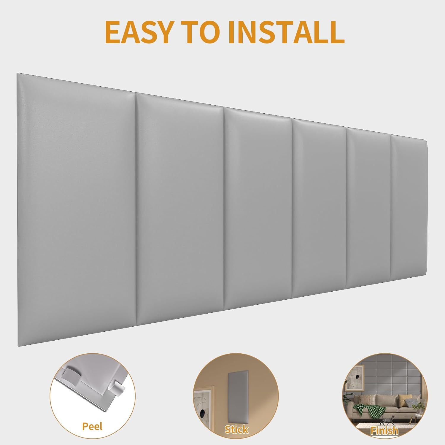 Stylish Self-Adhesive 3D Upholstered Headboard Wall Panels – Set of 4
