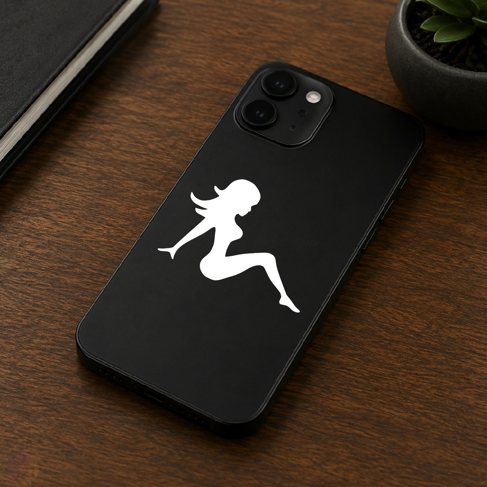 Trucker Mud Flap Girl 2X STICKER DECAL Truck Lady SILHOUETTE Classic Vintage