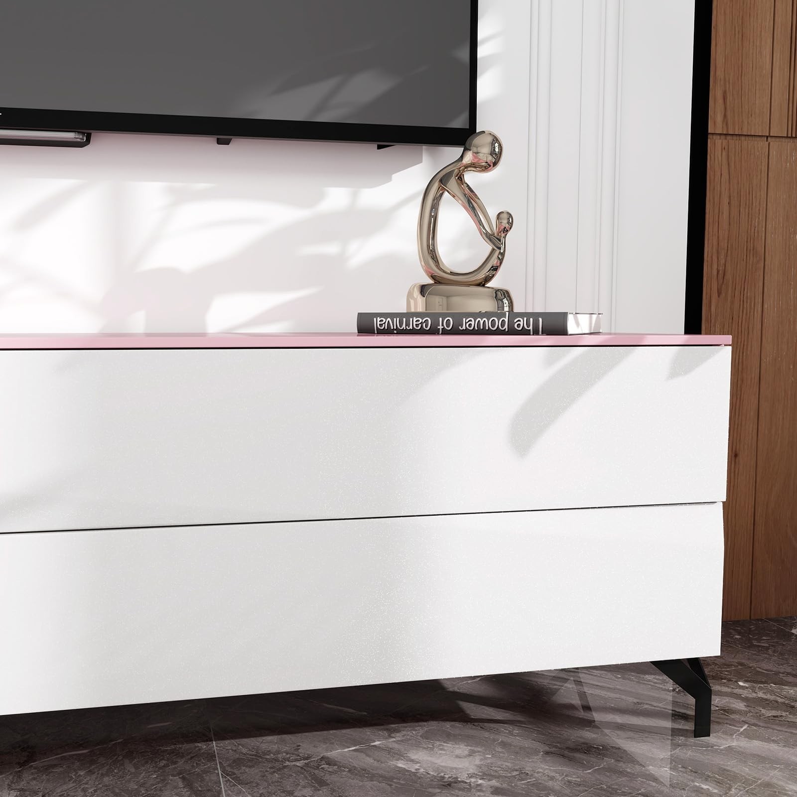 Amiya White Glossy Contact Paper Shiny Peel and Stick Wallpaper Self-Adhesive…