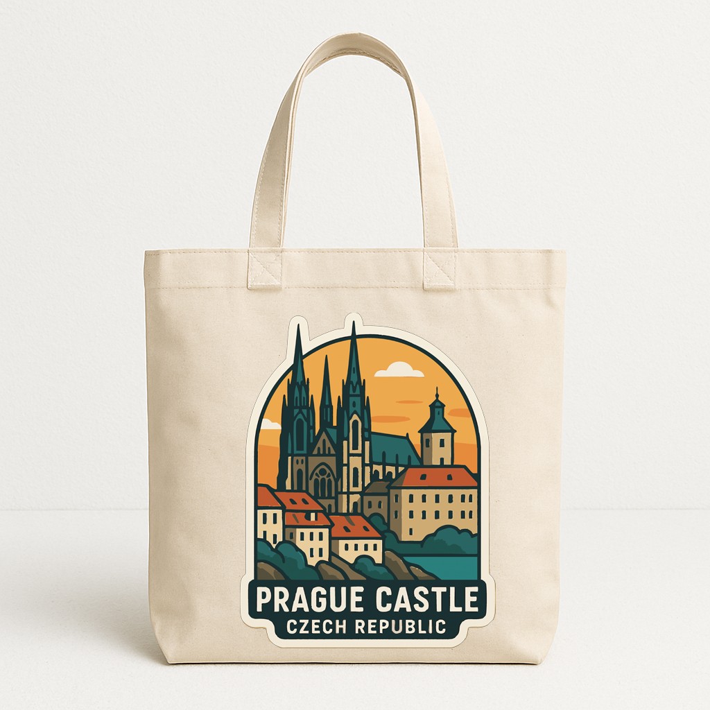 Prague Castle Czech Republic Iron On Heat Transfer Vinyl HTV Die-Cut Symbolic