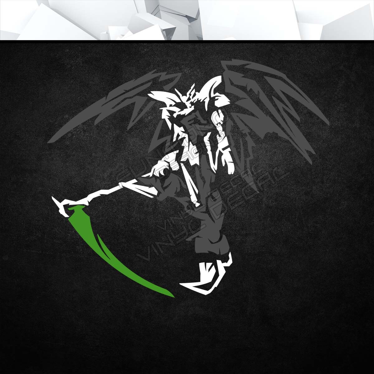 Gundam Deathscythe Hell Custom Vinyl Decal (Anime Mecha Car Laptop PC Decor)
