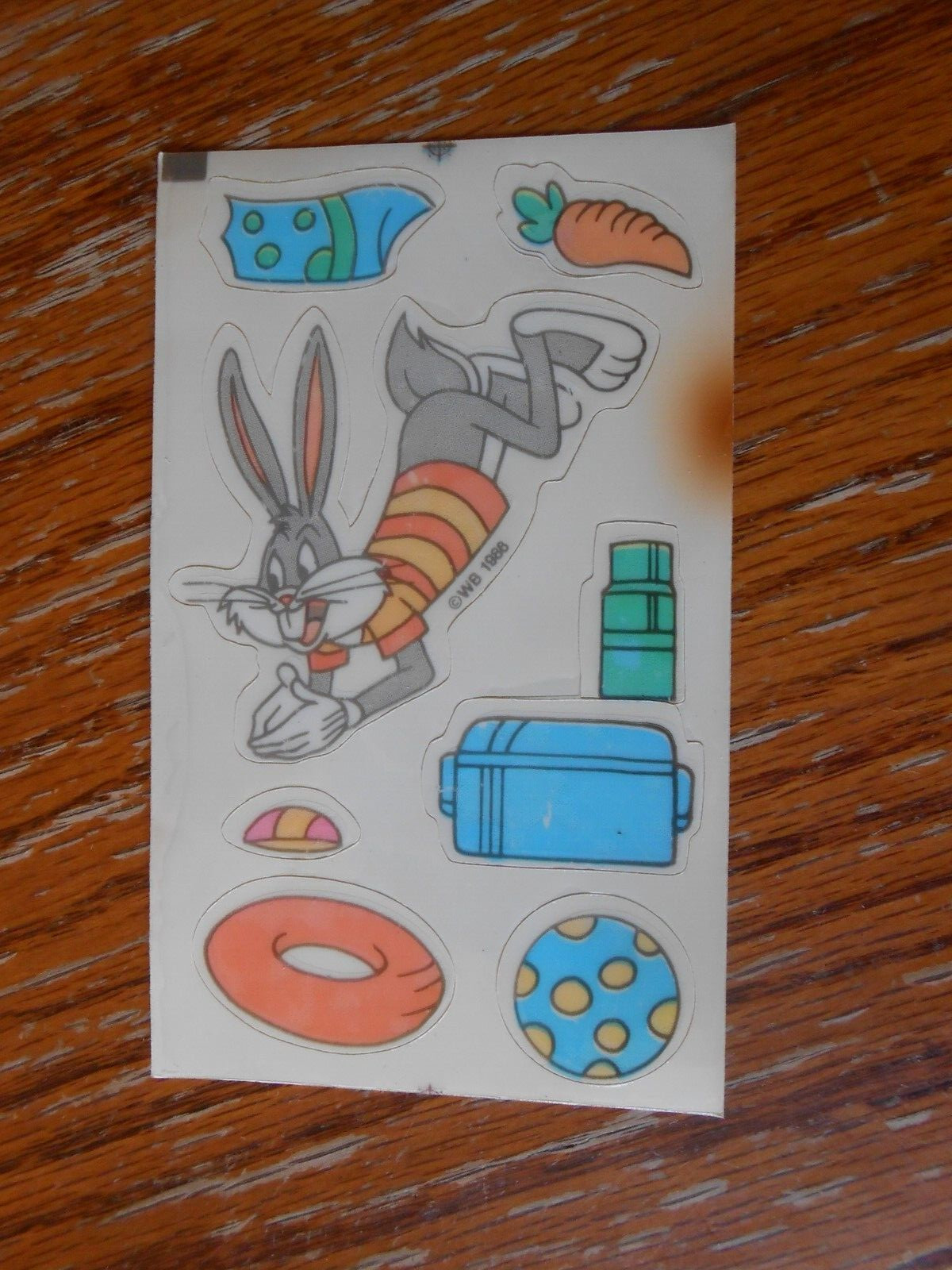 1986 Warner Brothers BUGS BUNNY Decal/Sticker Sheet