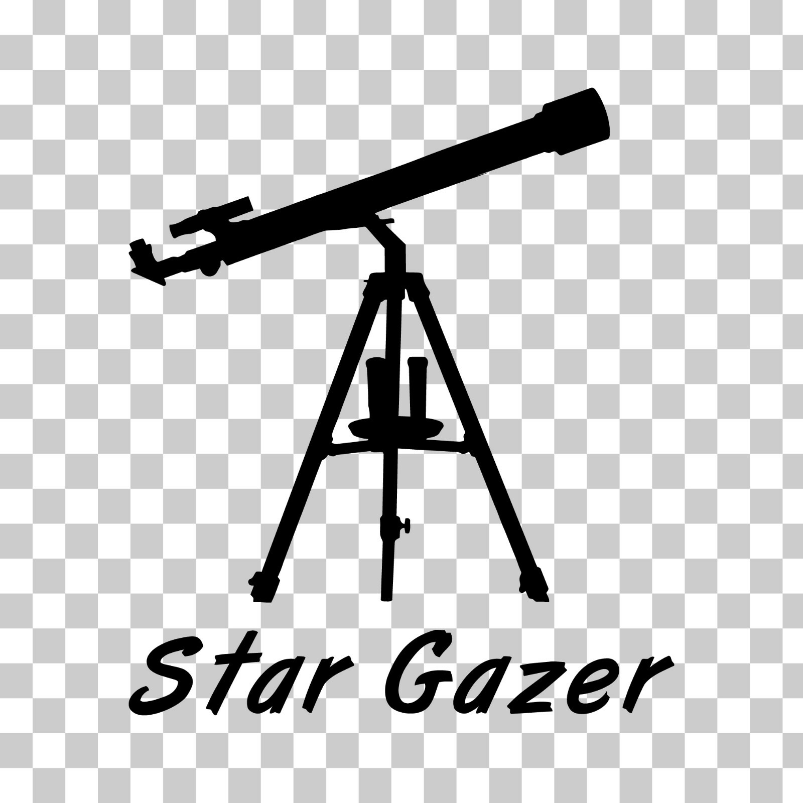 Refractor Telescope – Star Gazer – Custom Vinyl Sticker – Decal